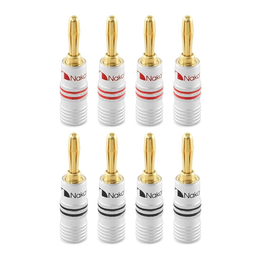 Amazon | Nakamichi バナナプラグ banana plugs 24K金メッキ